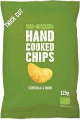 Kartoffelchips, dĂŒnn geschnitten, mit Rahm- und Zwiebelgeschmack BIO 125 g - TRAFO